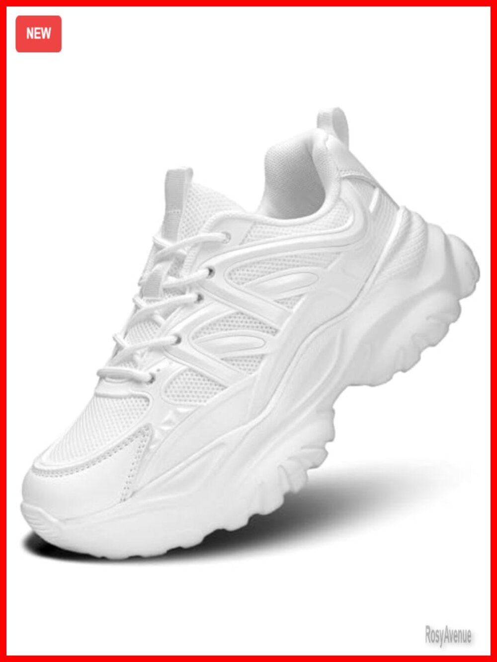 Women's Road Running Shoes Non Slip Athletic Chunky Sneakers Lightweight Mesh